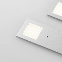 Underskabsbelysning ^ Arcchio LED-underskabsbelysning Nortra, 3-pak, grå, aluminiumsfarvet
