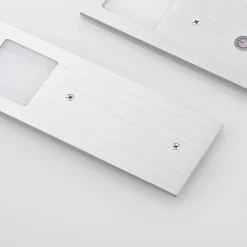 Underskabsbelysning ^ Arcchio LED-underskabsbelysning Nortra, 3-pak, grå, aluminiumsfarvet