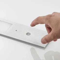 Underskabsbelysning ^ Arcchio LED-underskabsbelysning Nortra, 3-pak, grå, aluminiumsfarvet