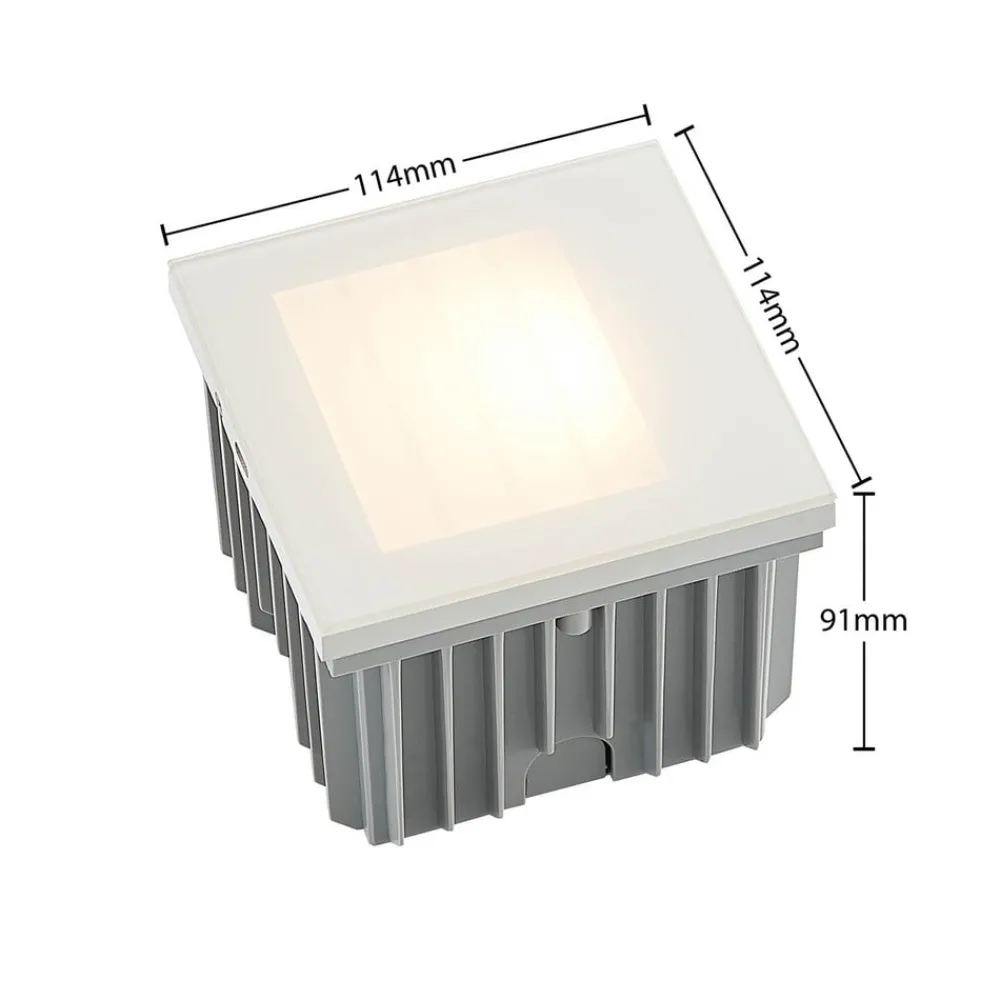 Arcchio Væglamper > LED-vægindbygningslampe Zamo, lamel, hvid, metal, IP65
