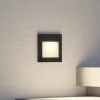 Væglamper ^ Arcchio LED-vægindbygningslampe Zamo, sort, 11 cm, IP65
