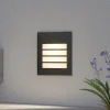 Arcchio Terrassebelysning|Væglamper > LED-vægindbygningslampe Zamo, lamel, sort, IP65