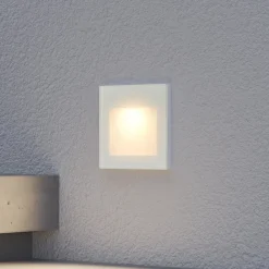 Arcchio Terrassebelysning > LED-vægindbygningslampe Zamo, hvid, 11 cm, metal, IP65