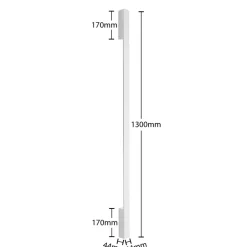 Arcchio Væglamper|Væglamper > LED-væglampe Ivano, 130 cm, hvid, aluminium