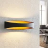 Arcchio Gang|Væglamper > LED-væglampe Jelle, 44 cm, sort/guld, op/ned