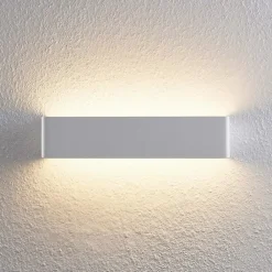 Væglamper|Væglamper ^ Arcchio LED-væglampe Karam, 37 cm, hvid, metal, op/ned