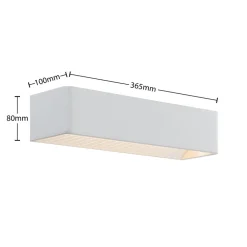Væglamper|Væglamper ^ Arcchio LED-væglampe Karam, 37 cm, hvid, metal, op/ned