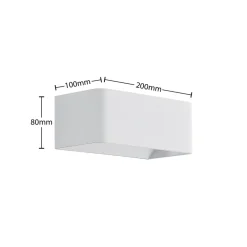 Arcchio Gang|Pendellamper > LED-væglampe Karam, 20 cm, hvid, metal, op/ned