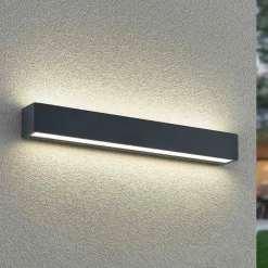 Arcchio Væglamper > LED-væglampe Lengo, 50 cm, 2 lyskilder, antracit, CCT