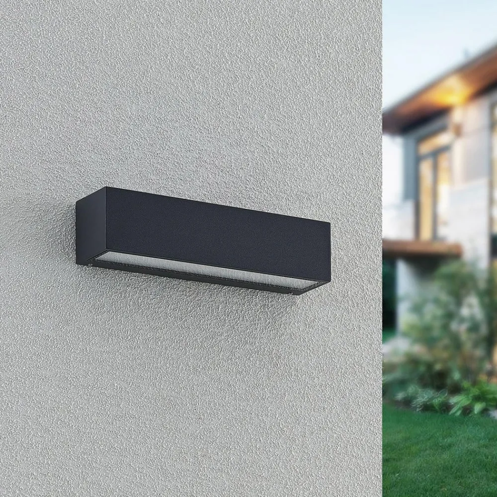 Arcchio Terrassebelysning > LED-væglampe Lengo, 25 cm, 1 lyskilde, antracit, CCT
