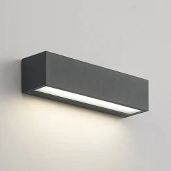 Arcchio Terrassebelysning > LED-væglampe Lengo, 25 cm, 1 lyskilde, antracit, CCT