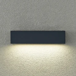 Arcchio Terrassebelysning > LED-væglampe Lengo, 25 cm, 1 lyskilde, antracit, CCT
