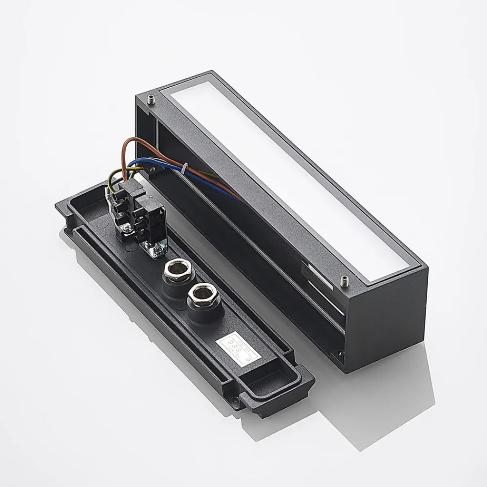 Arcchio Terrassebelysning > LED-væglampe Lengo, 25 cm, 1 lyskilde, antracit, CCT