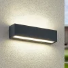 Arcchio Terrassebelysning|Væglamper > LED-væglampe Lengo, 25 cm, 2 lyskilder, antracit, CCT