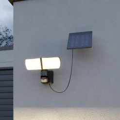 Arcchio Solcelle Lampe Med Sensor|Solcellelamper > Lissano LED-vægspot med solcelle og sensor