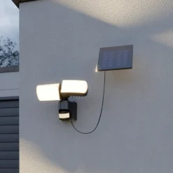 Arcchio Solcelle Lampe Med Sensor|Solcellelamper > Lissano LED-vægspot med solcelle og sensor