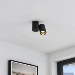 Arcchio Loftlamper|Spotlights > loftlampe Gesina, 1 lyskilde, sort, aluminium, 11,6 cm