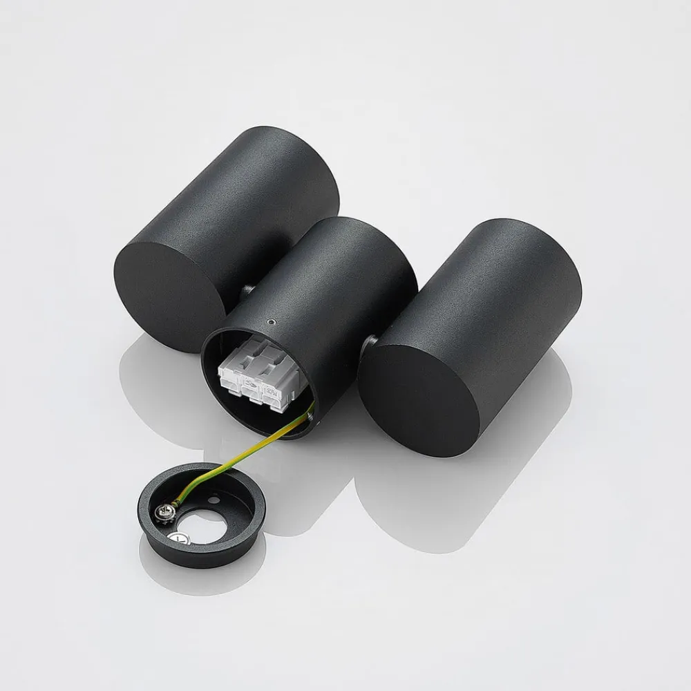 Arcchio Loftlamper|Loftlamper > loftlampe Gesina, 2-lys, sort, aluminium, 17,5 cm