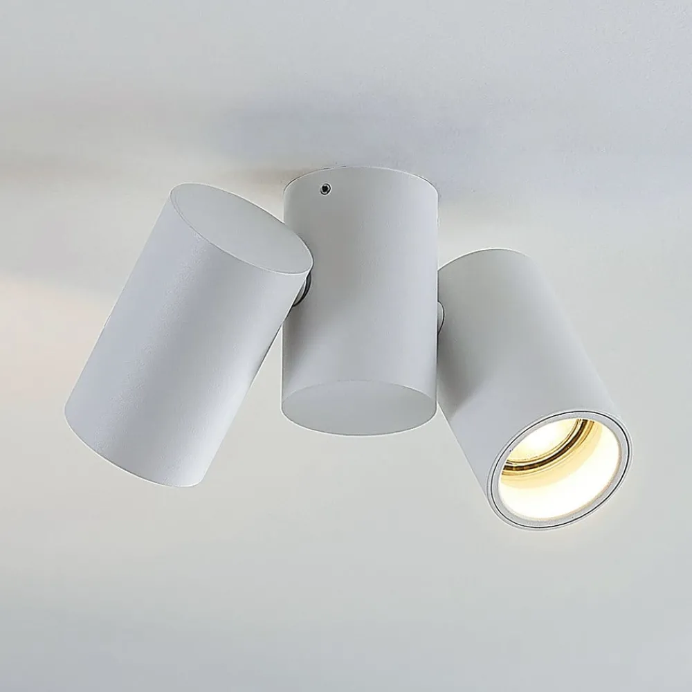 Loftlamper|Loftlamper ^ Arcchio loftlampe Gesina, 2-lys, hvid, aluminium, 17,5 cm