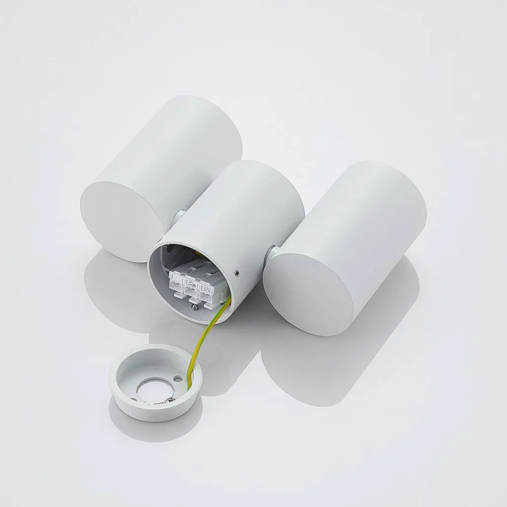 Loftlamper|Loftlamper ^ Arcchio loftlampe Gesina, 2-lys, hvid, aluminium, 17,5 cm
