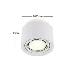 Spotlights ^ Arcchio loftlampe Walisa, Ø 15 cm, rund, hvid, sæt med 3 stk