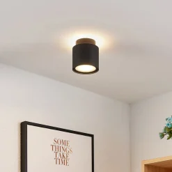 Arcchio Loftlamper|Spotlights > loftlampe Walisa, Ø 10 cm, sort, diffuser, GU10