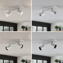 Arcchio Gang|Loftlamper > loftspot Iavo, 30 cm, hvid, 2 lyskilder, metal