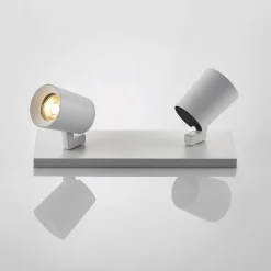 Arcchio Gang|Loftlamper > loftspot Iavo, 30 cm, hvid, 2 lyskilder, metal