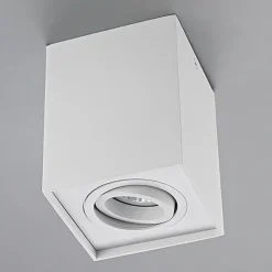 Arbejdsrum/Kontor ^ Arcchio loftspot Jolina, kantet, hvid, sæt af 2, aluminium