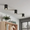 Loftlamper ^ Arcchio loftspot Jolina, rund, antracit, 13 cm, metal