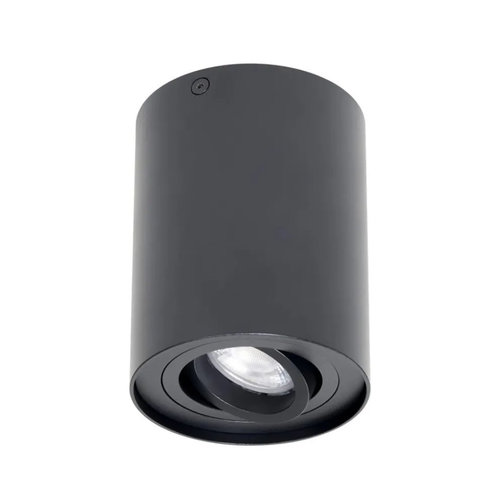 Loftlamper ^ Arcchio loftspot Jolina, rund, antracit, 13 cm, metal
