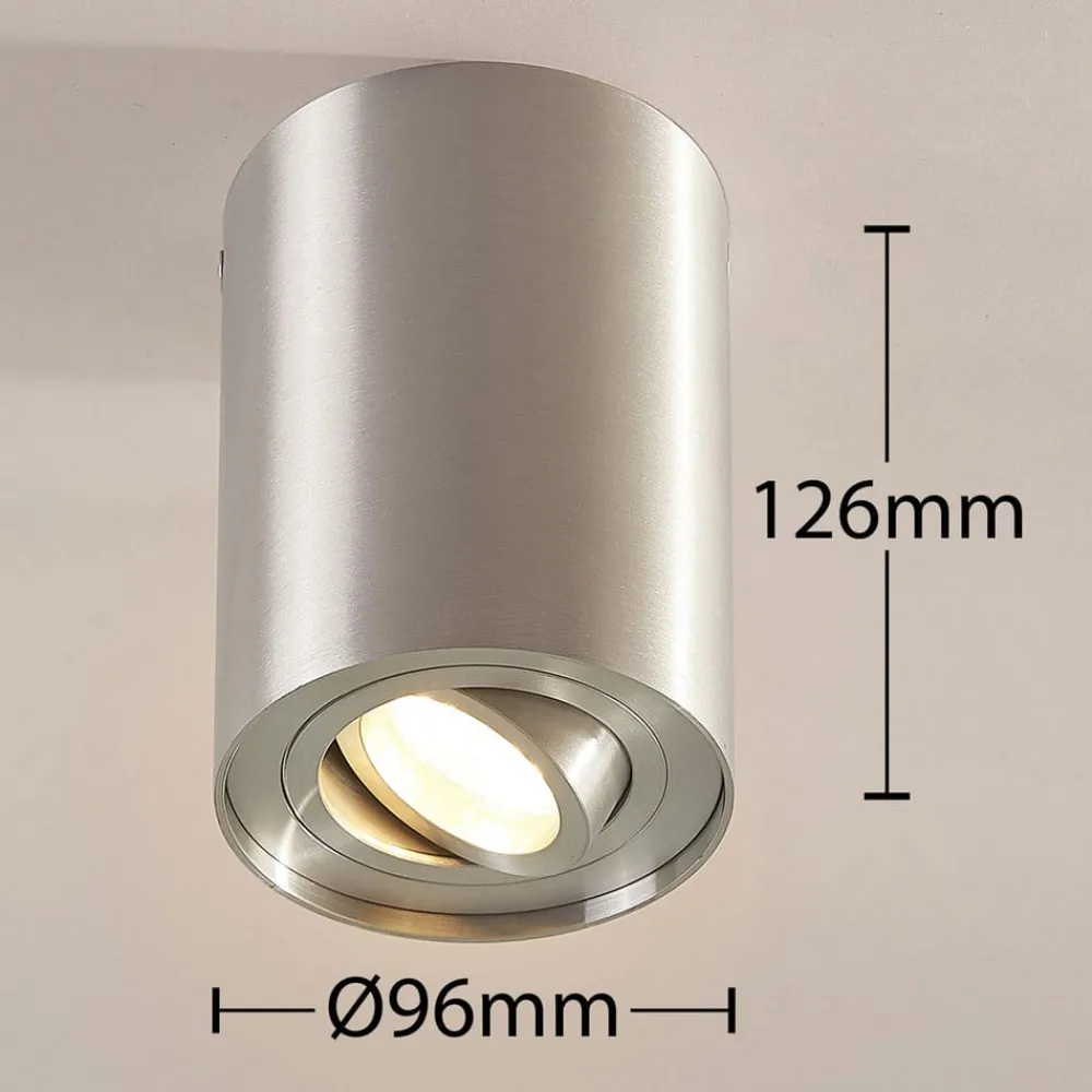 Arcchio Loftlamper|Loftlamper > loftspot Jolina, rund, grå, 13 cm, metal