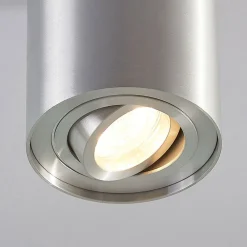 Arcchio Loftlamper|Loftlamper > loftspot Jolina, rund, grå, 13 cm, metal