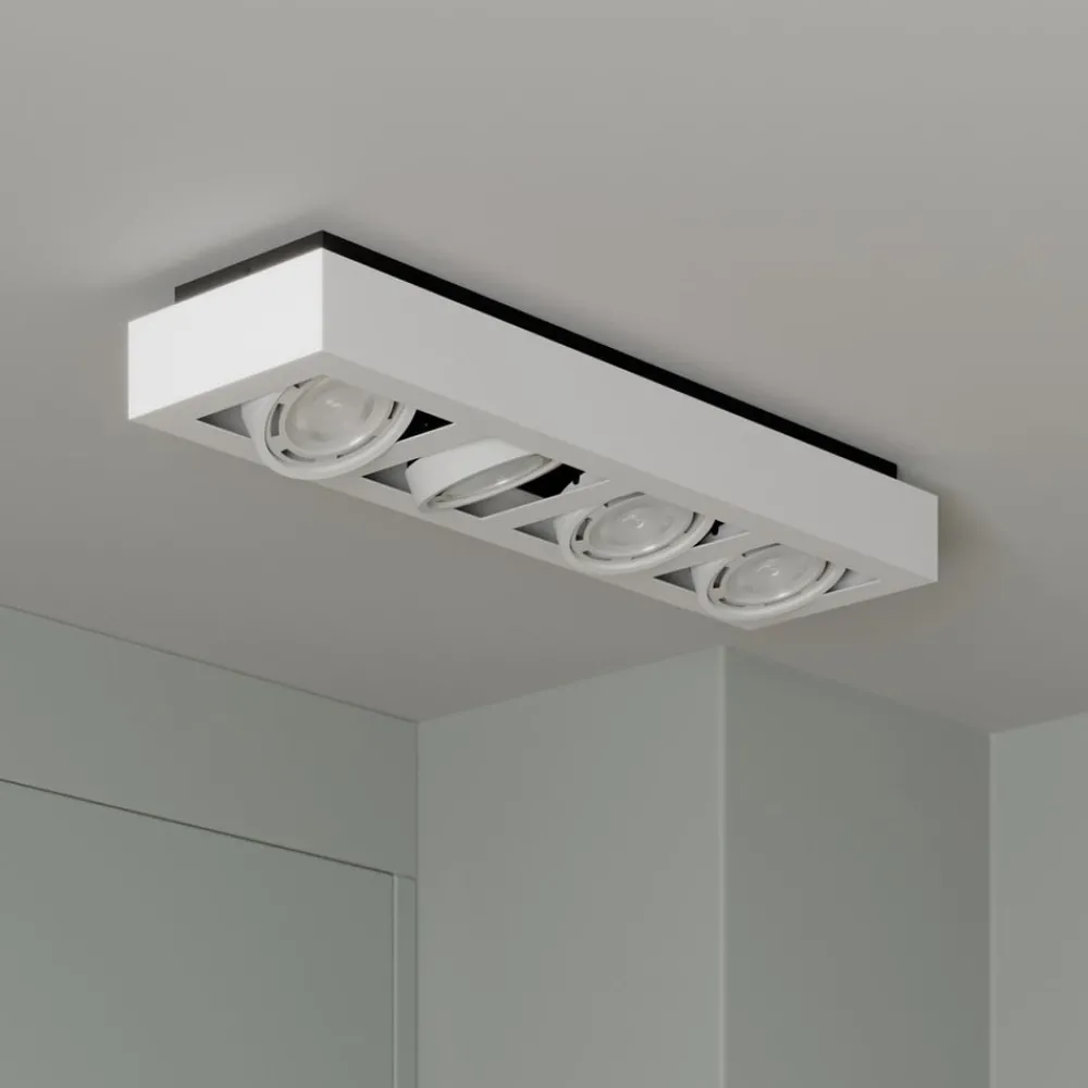 Loftlamper|Loftlamper ^ Arcchio loftspot Ronka, 65 cm, 4 lyskilder, hvid, GU10