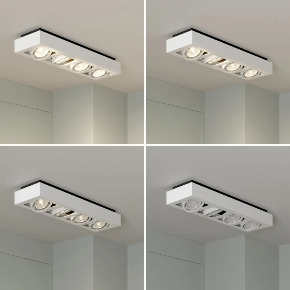 Loftlamper|Loftlamper ^ Arcchio loftspot Ronka, 65 cm, 4 lyskilder, hvid, GU10