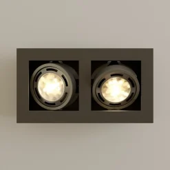 Loftlamper|Loftlamper ^ Arcchio loftspot Ronka, 34 cm, 2 lyskilder, grå, GU10