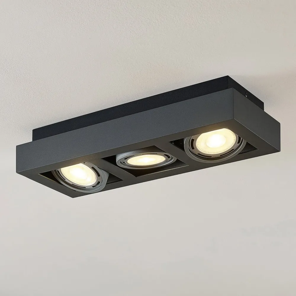 Arcchio Gang|Loftlamper > loftspot Ronka, 50 cm, 3 lyskilder, grå, GU10