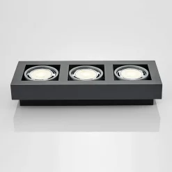 Arcchio Gang|Loftlamper > loftspot Ronka, 50 cm, 3 lyskilder, grå, GU10