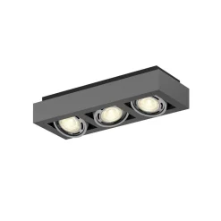 Arcchio Gang|Loftlamper > loftspot Ronka, 50 cm, 3 lyskilder, grå, GU10