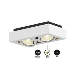 Gang|Loftlamper ^ Arcchio loftspot Ronka, 34 cm, 2 lyskilder, hvid, GU10