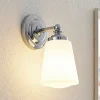 Væg- Og Spejllamper|Væglamper ^ Arcchio Mahdi væglampe til badeværelset, krom, glas, 11 cm, IP44