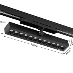 Skinnesystem ^ Arcchio Millay LED track spotlight sort 3000K