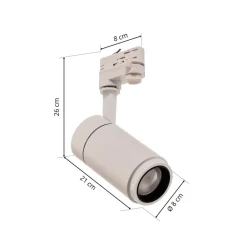 Arcchio Arbejdsrum/Kontor|Skinnesystem > Nanna LED-skinnespot, hvid, 3000K, 21W