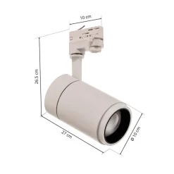 Skinnesystem ^ Arcchio Nanna LED skinnespot hvid 4000K 27W
