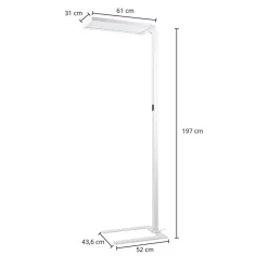 Arcchio Arbejdsrum/Kontor|Gulvlamper > Nelus LED-gulvlampe til kontor sensor hvid