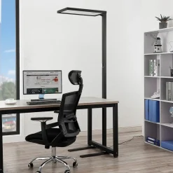 Arbejdsrum/Kontor ^ Arcchio Nelus LED-gulvlampe til kontor, sort sensor