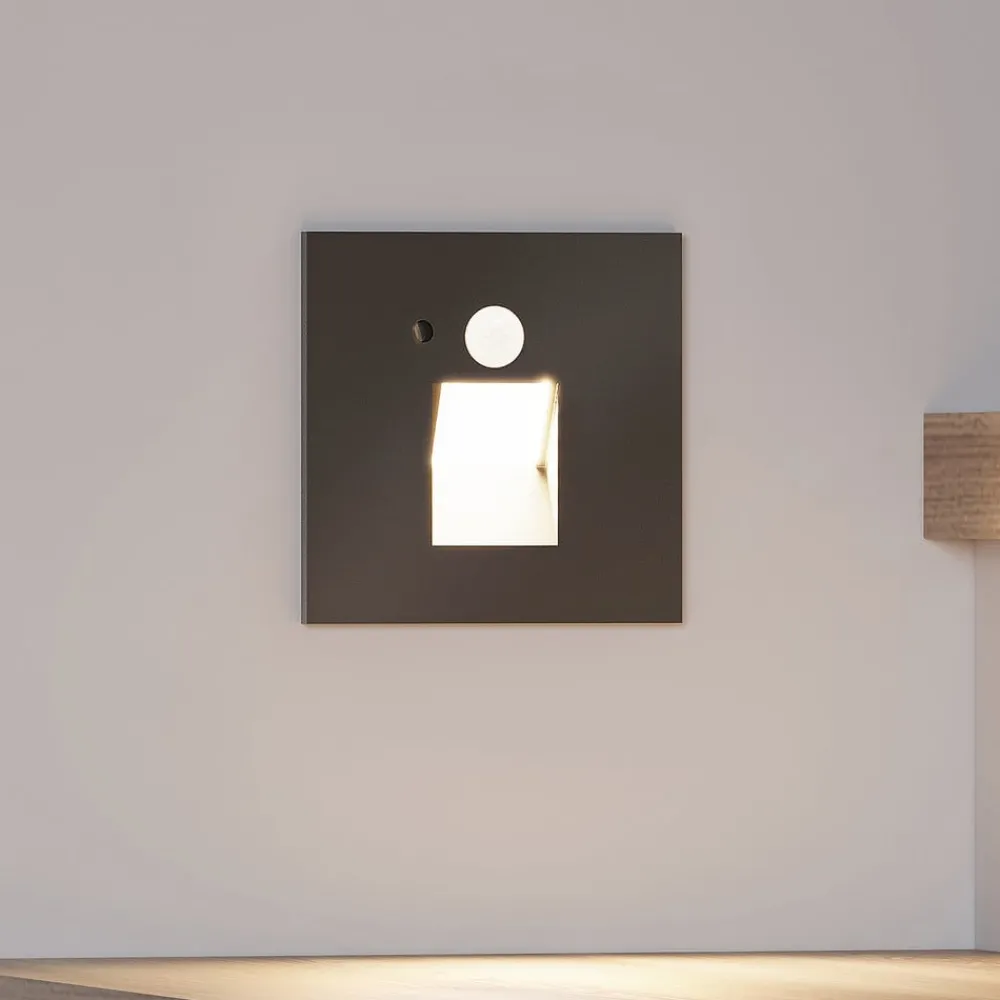 Væglamper|Indbygningsspots ^ Arcchio Neru LED-lampe sensor kantet sort