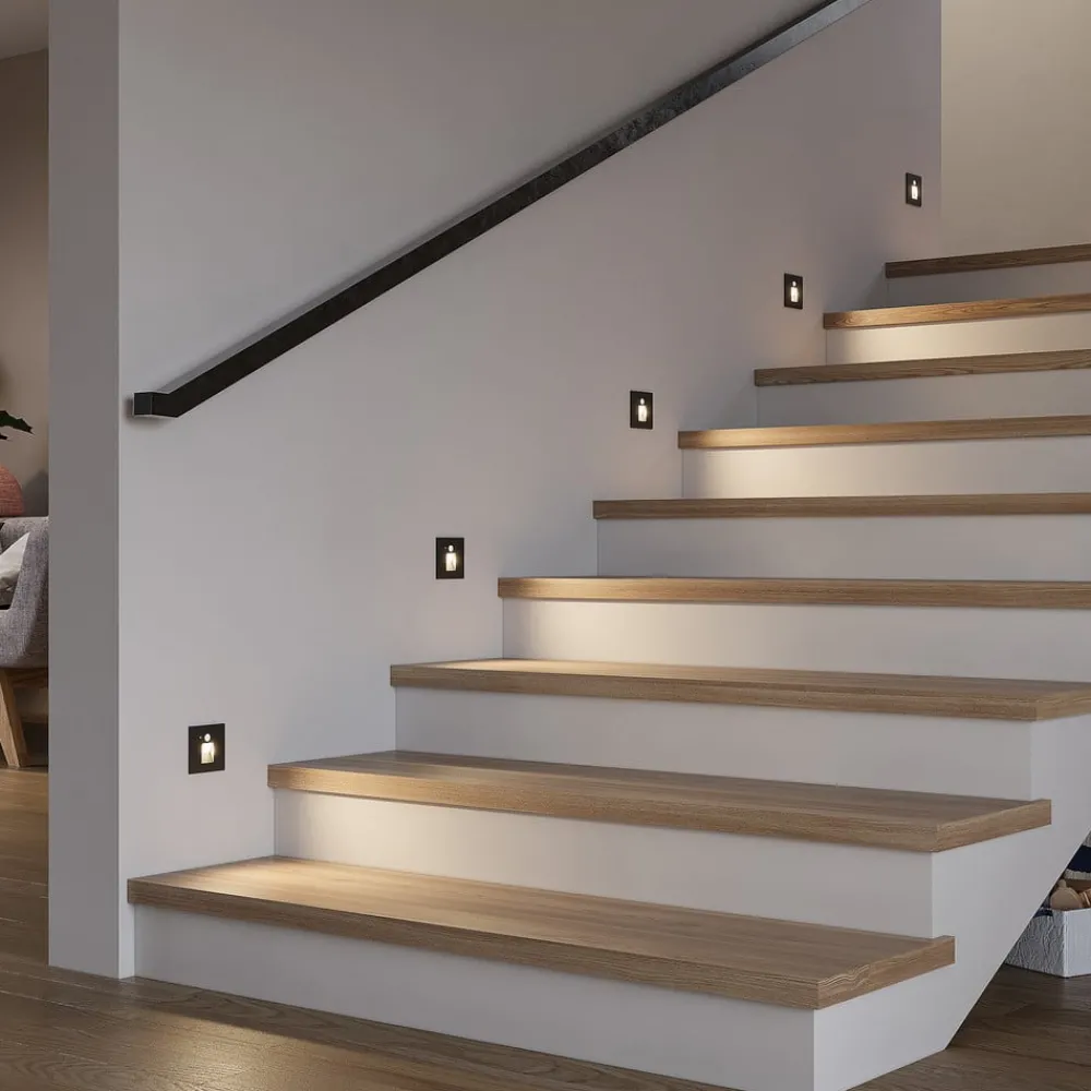 Væglamper|Indbygningsspots ^ Arcchio Neru LED-lampe sensor kantet sort