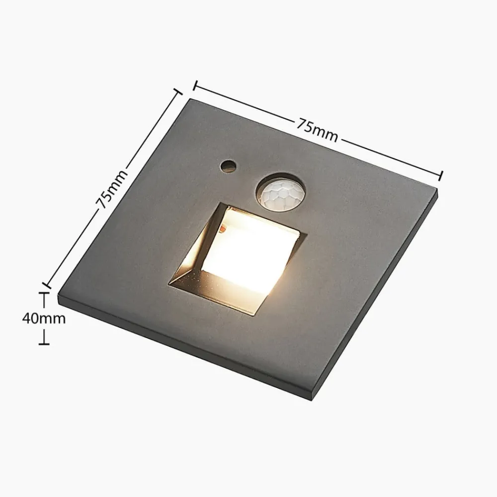 Væglamper|Indbygningsspots ^ Arcchio Neru LED-lampe sensor kantet sort