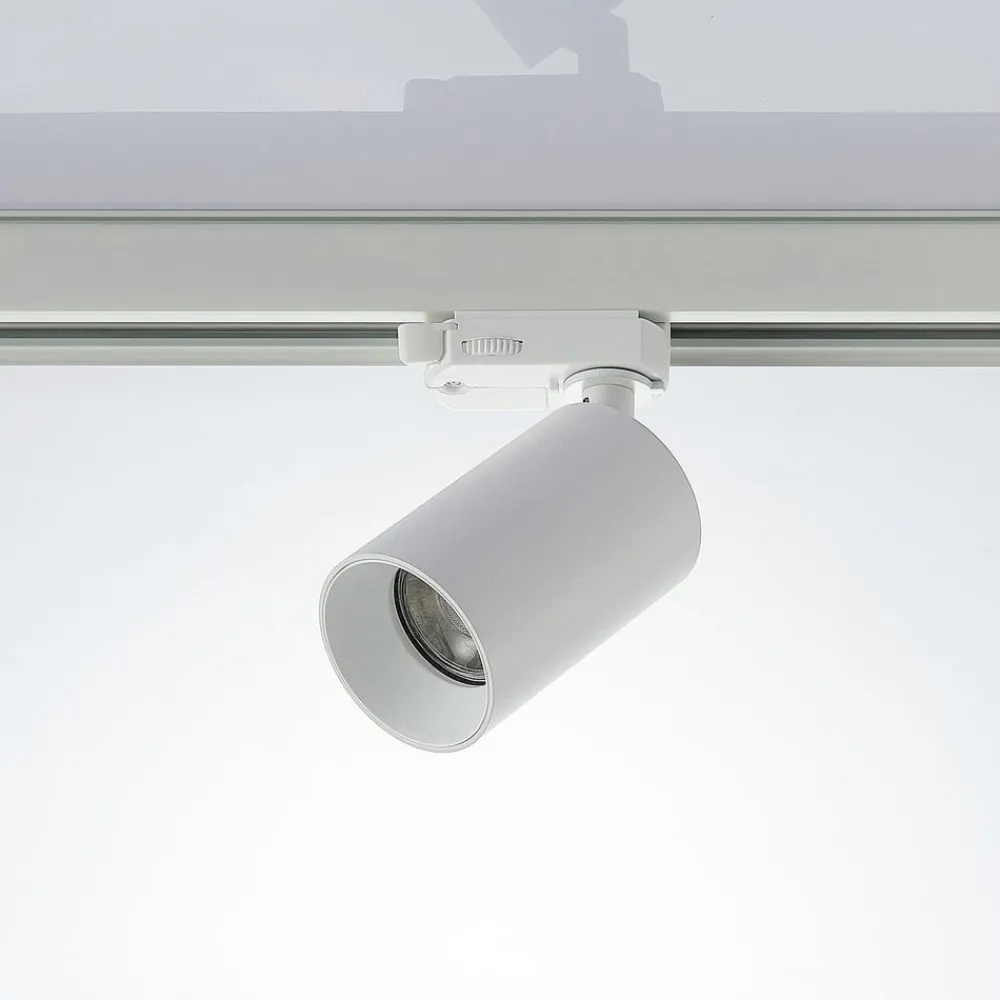 Arbejdsrum/Kontor|Gang ^ Arcchio skinnespot Brinja, hvid, Ø 6 cm, 3-faset, GU10